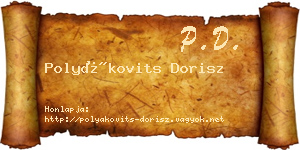 Polyákovits Dorisz névjegykártya